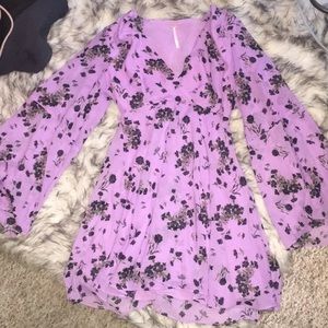 Free People Purple Floral Dresss